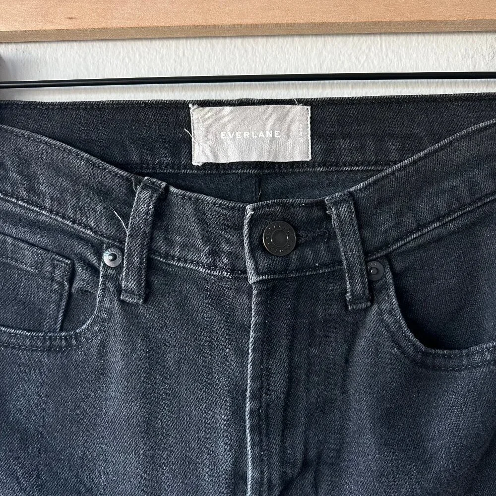 Everlane High-Rise Ankle Jeans Washed Black Size 26 Women’s Ankle Cut Stretch - Picture 5 of 9